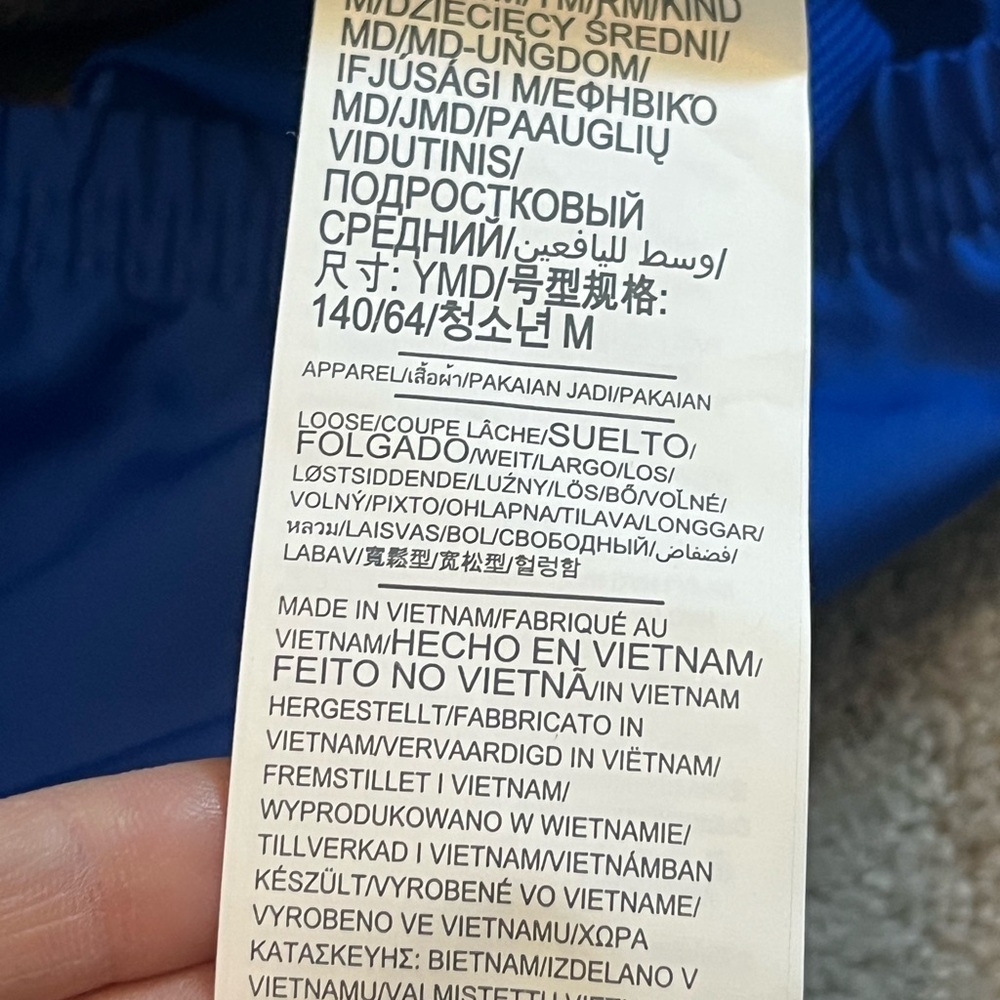 Under Armour boys Windbreaker in blue and gray, half zip with elastic waist - Picture 15 of 16